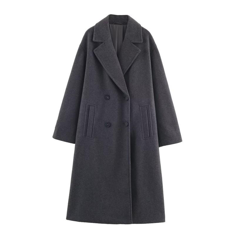 Womens Oversized Wool Blend Coat Winter