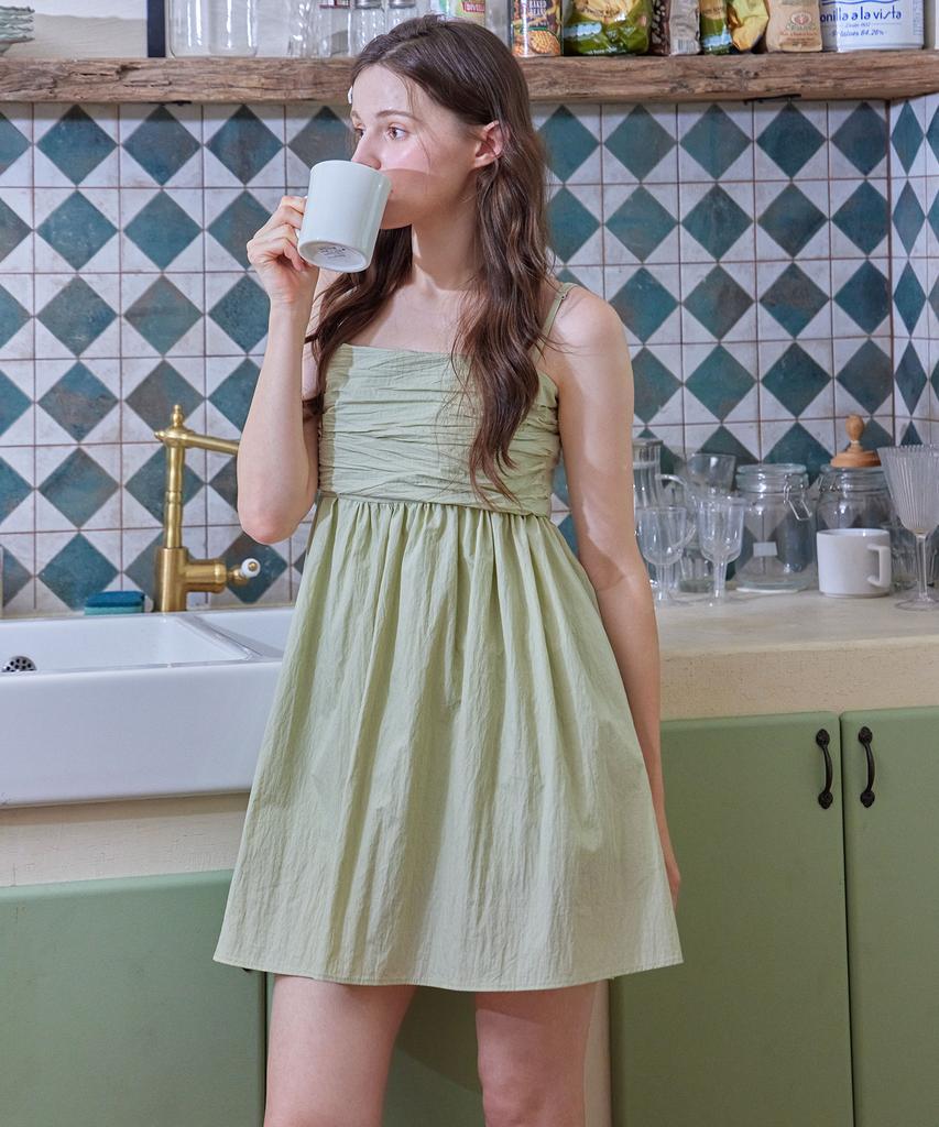 Eosseu Sleeveless Flare Mini Dress (Mint)