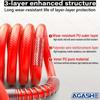 Air compressor hoses & accessories: 8mm high-pressure spring hose (15Bar, 5/10/15M). High-pressure PU yarn-wrapped, 3-layer poly