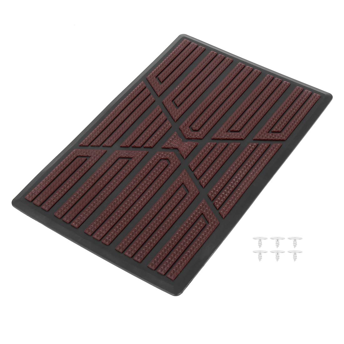 

X AUTOHAUX Floor Mats Pedal Rest Footrest Car Truck Floor Mats Universal 22.6x15x1 cm 1pcs Burgundy 1pcs