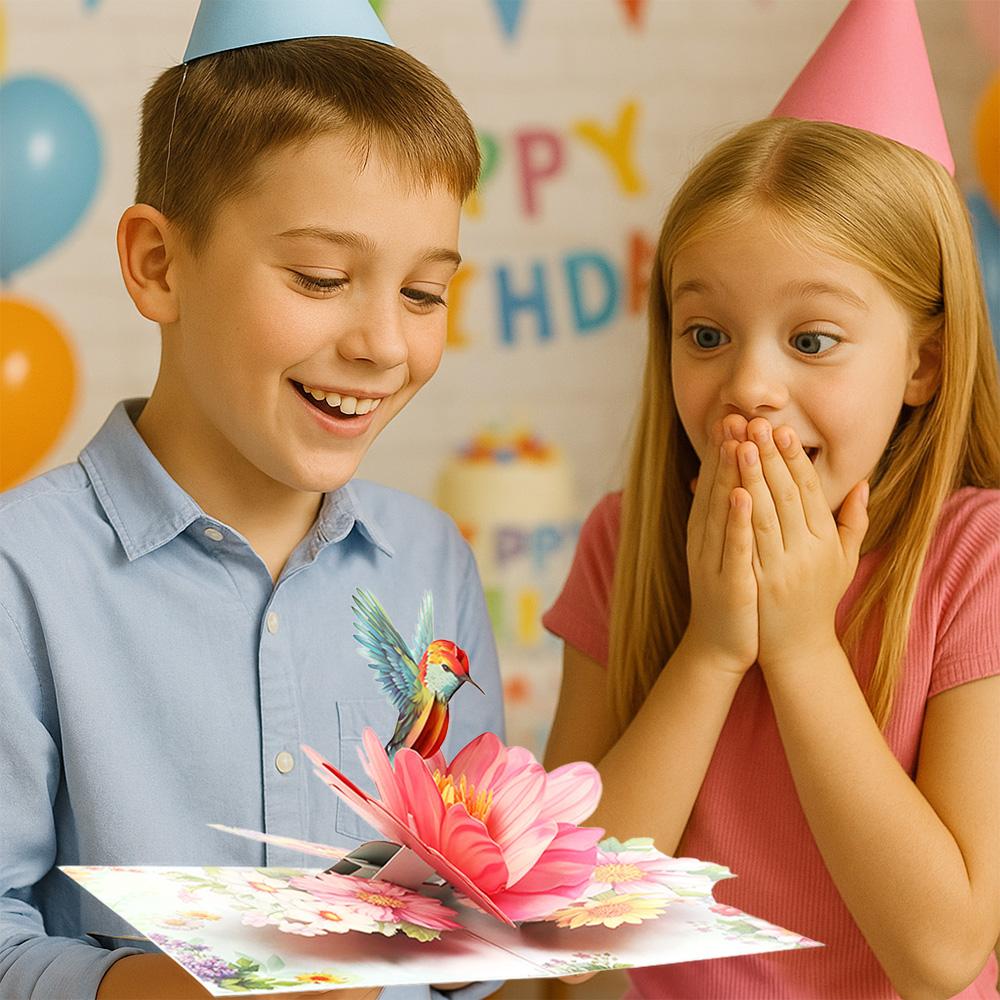 3D Hot Pop Up Happy Birthday Cards Invitation Cake Greeting Card Business Kids Gift Tourist Postcard For Friend Dad Mom Present