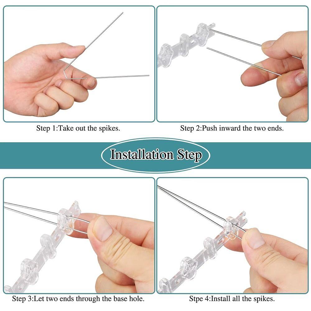 1/4Pcs 25cm Bird Proof Nails Stainless Steel Bird Thorn Anti-bird Sting for Garden Fence Roof