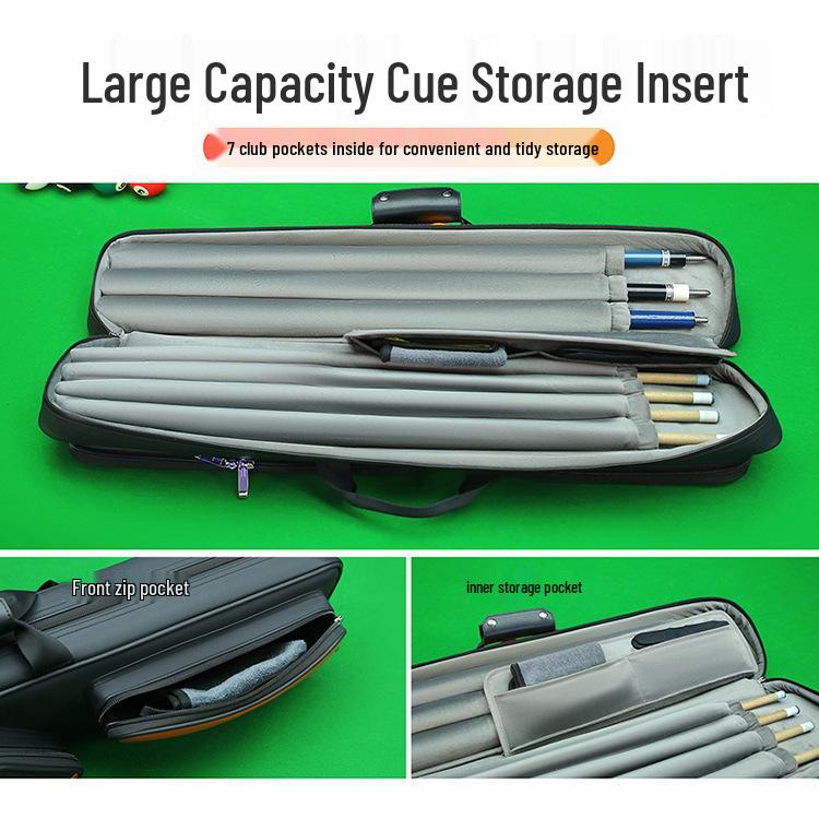 Waterproof 7-Hole Large Capacity Billiard Cue Bag with Logo Print