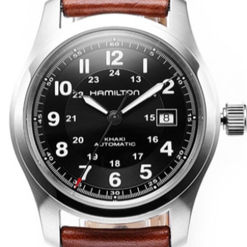 Hamilton H70555533 Khaki Field Męski skórzany zegarek