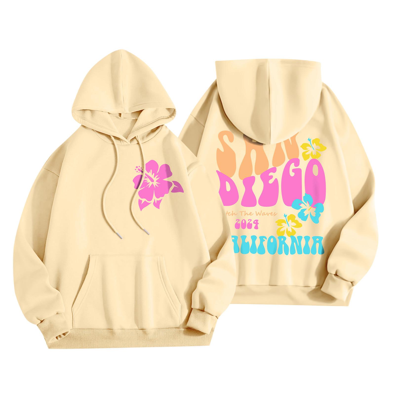 Толстовки для девочек-подростков с длинным рукавом и принтом букв — фото 6