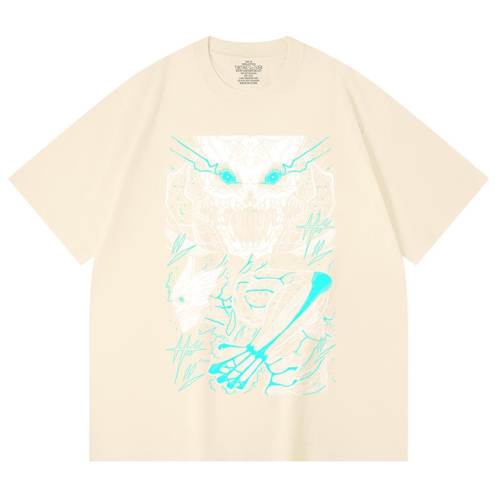 230 Gsm 100% Cotton Kaiju No 8 V2 Print Unisex Heavy Cotton T Shirt