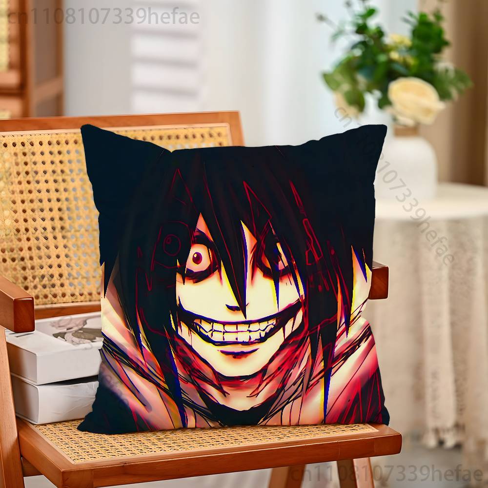 Creepy Urban Killer Jeff Pillow Case Plush Pillow Cases Home Decoration Pillow Cover for Sofa Bed Chair Living Room
