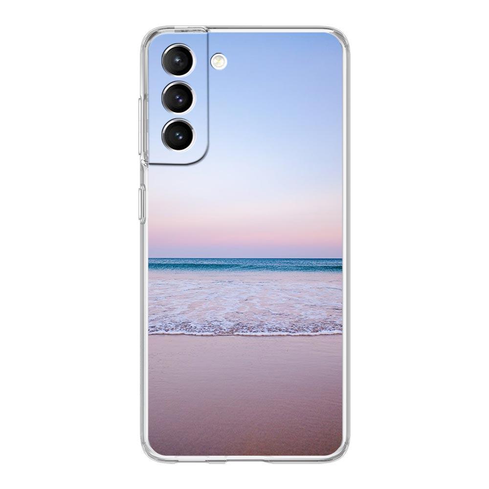 Sea blue Sky beach Clear Silicone Phone Case For Samsung Galaxy S23 S22 5G S20 Ultra S21 FE 5G S10E S9 S8 S10 Plus Soft Cover