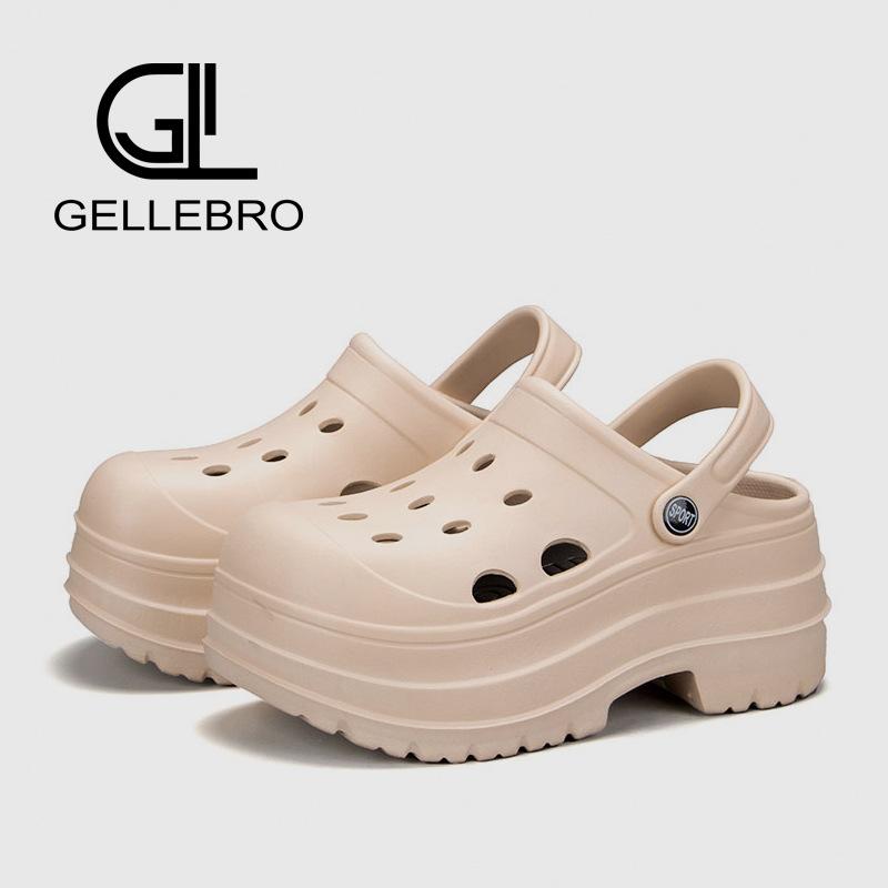 

Spring and summer new simple and fashionable solid color high heel platform hole shoes women wear beach cool slippers to increase height 40/41 хакі