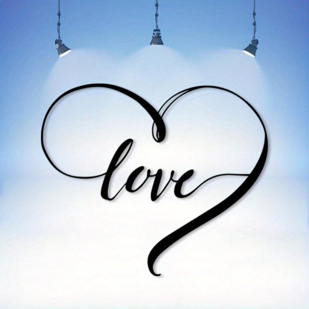 Metal Wall Art Heart Decor Romantic Home Office Wedding Valentine Gift