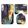 Halloween Shower Curtain Floor Mat Combination Four-Piece Set Bathroom Toilet Carpet Door Mat