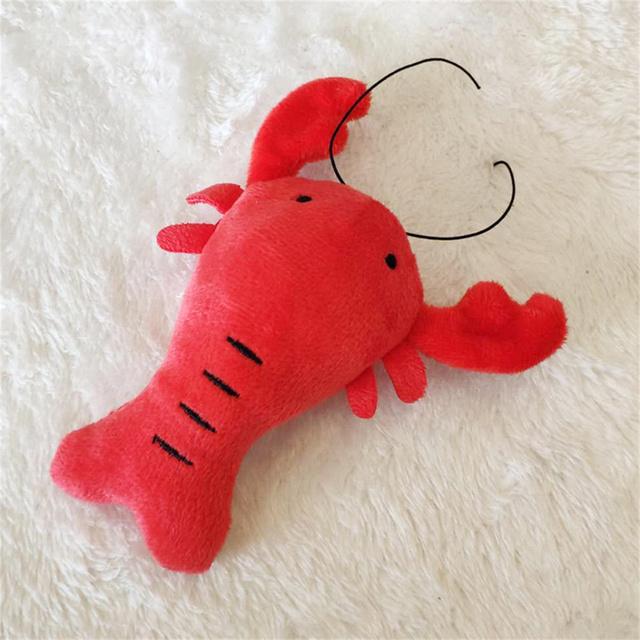 Dog Toy Plush Pet Toy Puppy Crayfish Type Voice Doll Anti-Bite Interactive Training Toys for Dogs Pet Supplies Dog