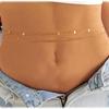 Wasserdichte Taillenketten für Damen 14K vergoldet EDELSTAHL Mehrlagig Kubanische Perle Satellitenperlen Bauchgurt Körperschmuck