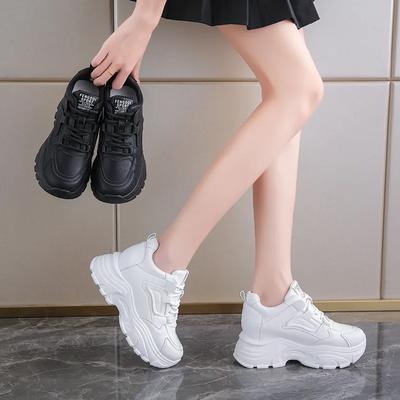 Spring and Autumn New Height Increasing Women's Versatile Small and Thick Bottom Breathable Casual Sports Shoes