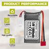 2PCS 7.4V 1000mAh T-Plug Lithium Battery for 18858 18859 18859A 18859E HM163 HM164 35-DJ03 35-DJ04 SN-DJ02 16889 16889A 16890 2845 2846 Q901 Q902