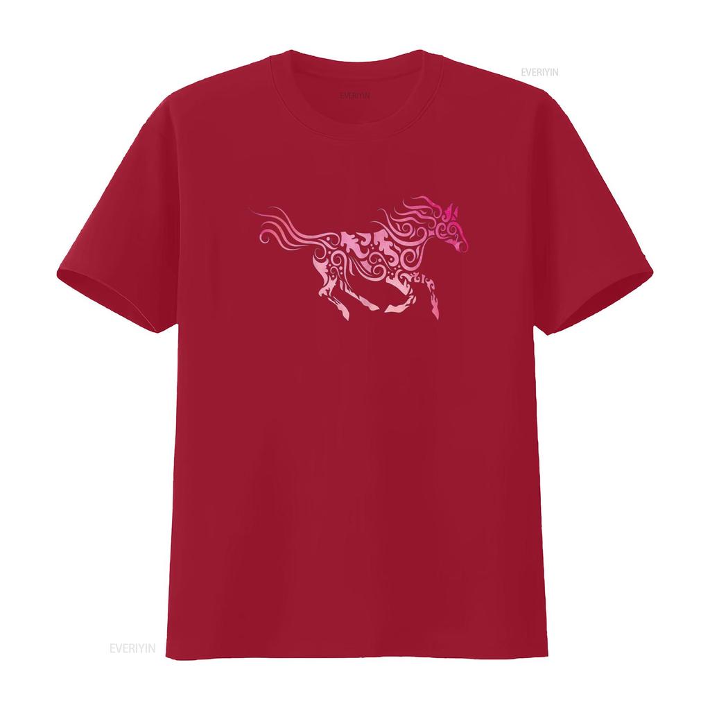 Fast Watercolor Horse T Shirt for Girls Women vintage Washed Versatile Breathable Soft designer clothes fashion Stylish