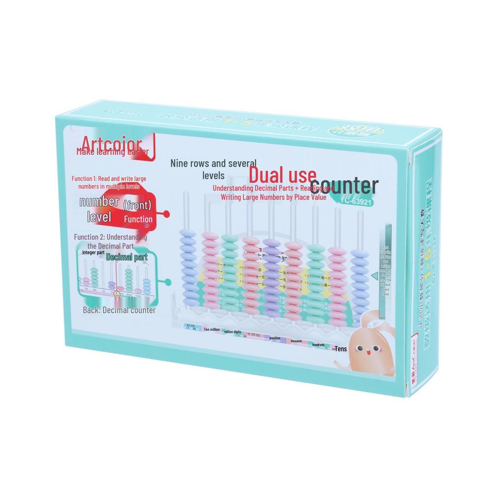 9-Digit Digital Counter with Decimal Point: Large Number Abacus for Primary School Arithmetic and Educational Learning