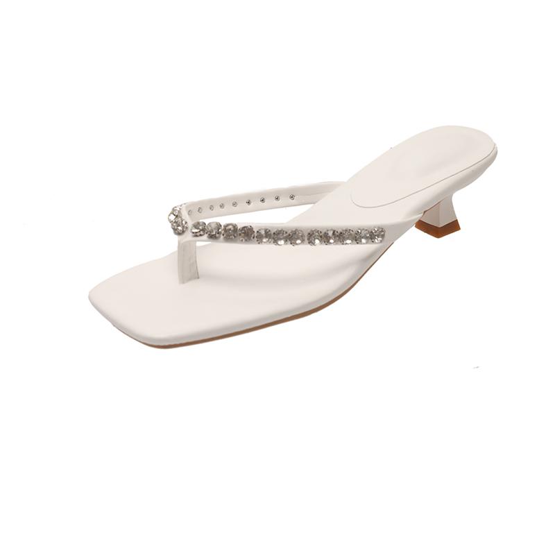 Fashion Glitter Slides Slippers Women Summer Female Shoes Low Thin Heels Big Size Fashion  Rubber Flip Flops Jelly 2025 Luxury