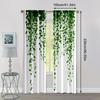 2 Stück, Muster Vorhänge 2D-Druck Grünes Rattan Maschinenwaschbar (ohne Stange) Dekorationen Außen Ldeal für Wohnzimmer, Schlafzimmer &