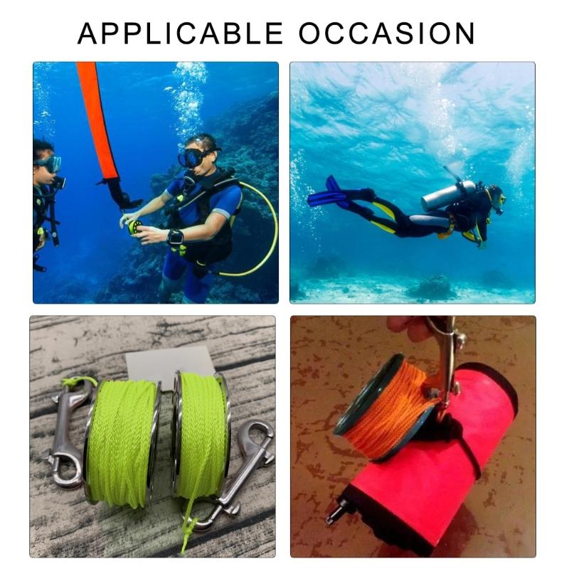 Plastic Scubas Diving Finger Spool Reel Convenient Hanging Hole Diving Spool Light Weight Guide Line Reel for Underwater