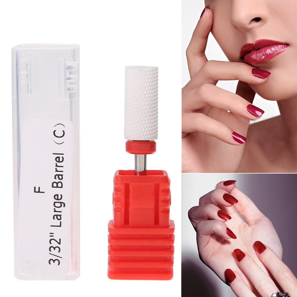 4 Types Nail Drill Bit Round Flat Ceramic Grinding Head Manicure Machine Accessories Tool