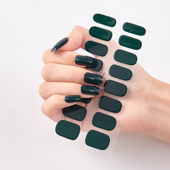 1 Set Nail Polish Strips Stickers 24 Fingers Full Wrap Self Adhesive Gel Nail Strips Art Decals for Women DIY Decor