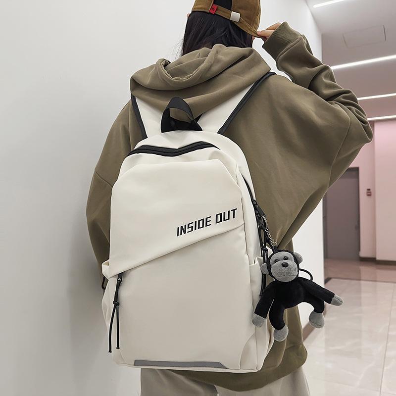 ins style school bag male college student simple high school student travel female junior high school student backpack large capacity backpack trend