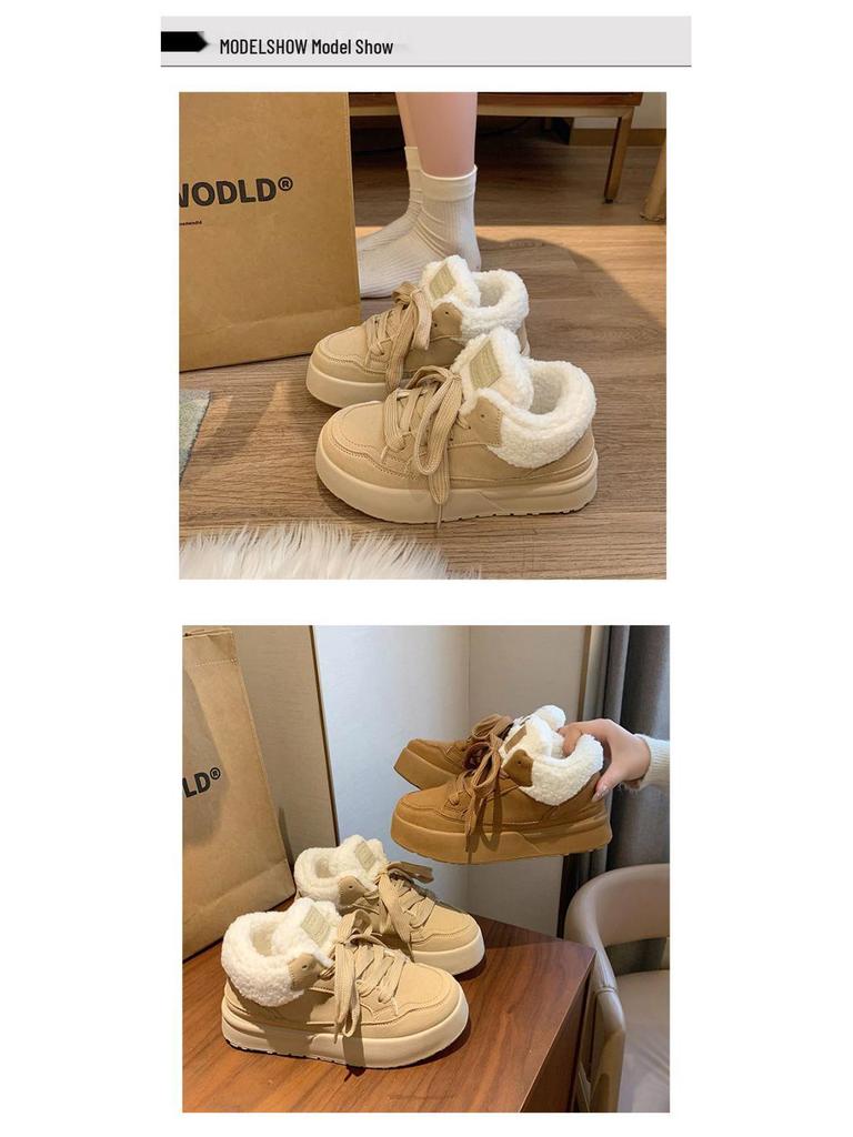 Women's Thick-Soled Fleece-Lined Winter Snow Boots - Casual Fashion Furry Shoes