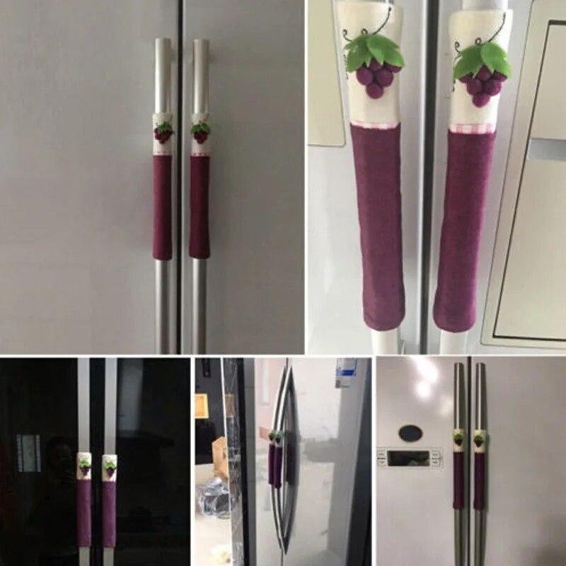 Soft Cloth Refrigerator Door Handle Anti-static Keep Handle Clean Kitchen Appliance Protector Handle Cover
