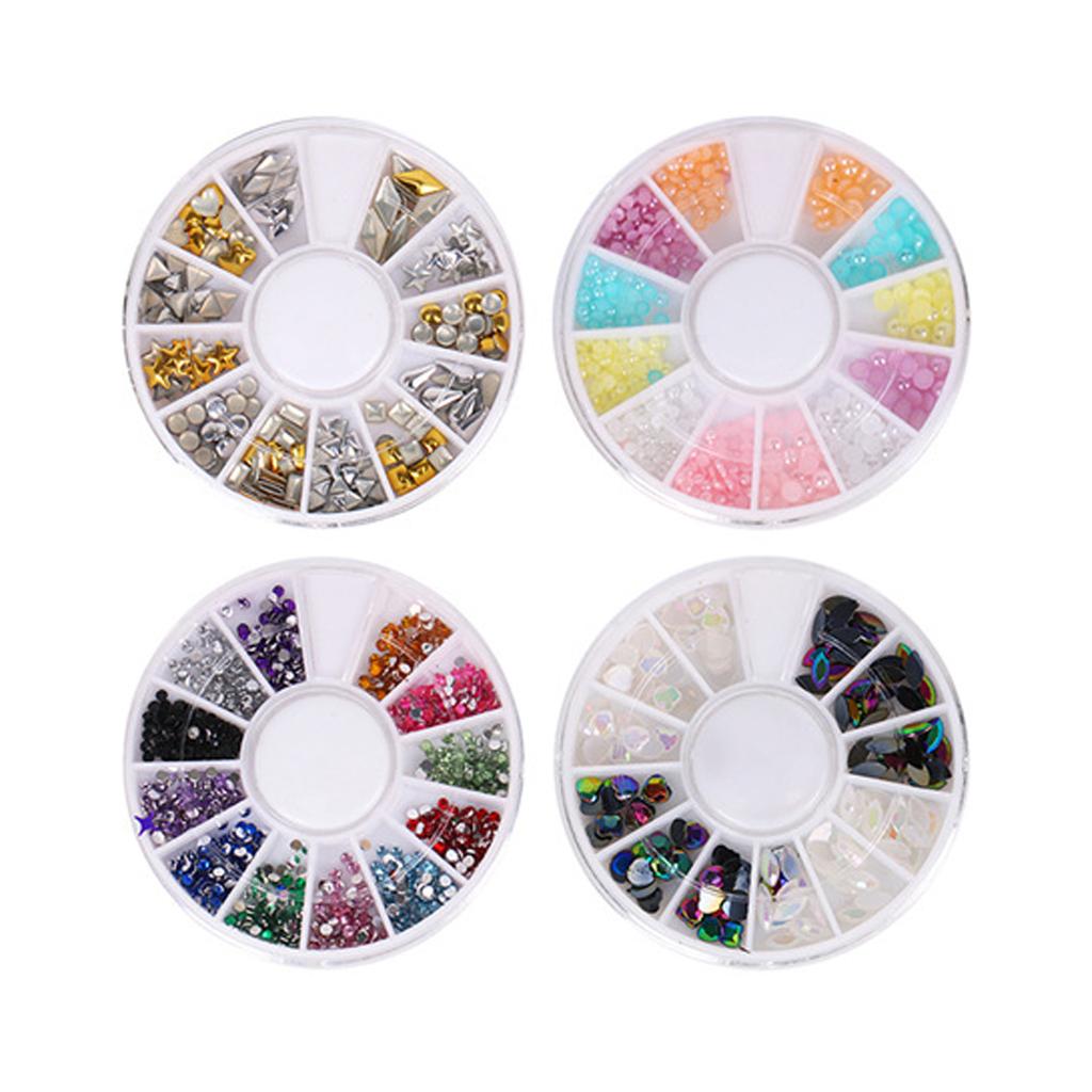 Nagelkunst-Werkzeugsatz, Nagelkunst-Malstift, Nagelpinsel, doppelseitige Punktierstifte, Glitzer-Strasssteine