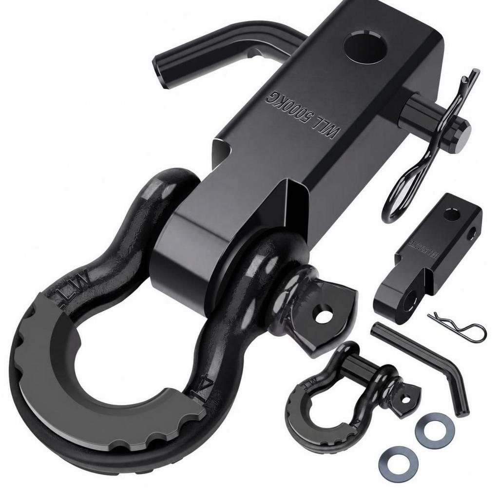 Tow Hitch Receiver with Secure Hardware Compact for Jobsite, SUV Drivers