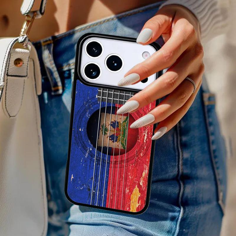 Haiti Haitian Flag print Phone Case For iPhone 17 Air 14 15 13 12 Max Cover For Apple 14 15 16 16e 11 Pro Max Plus