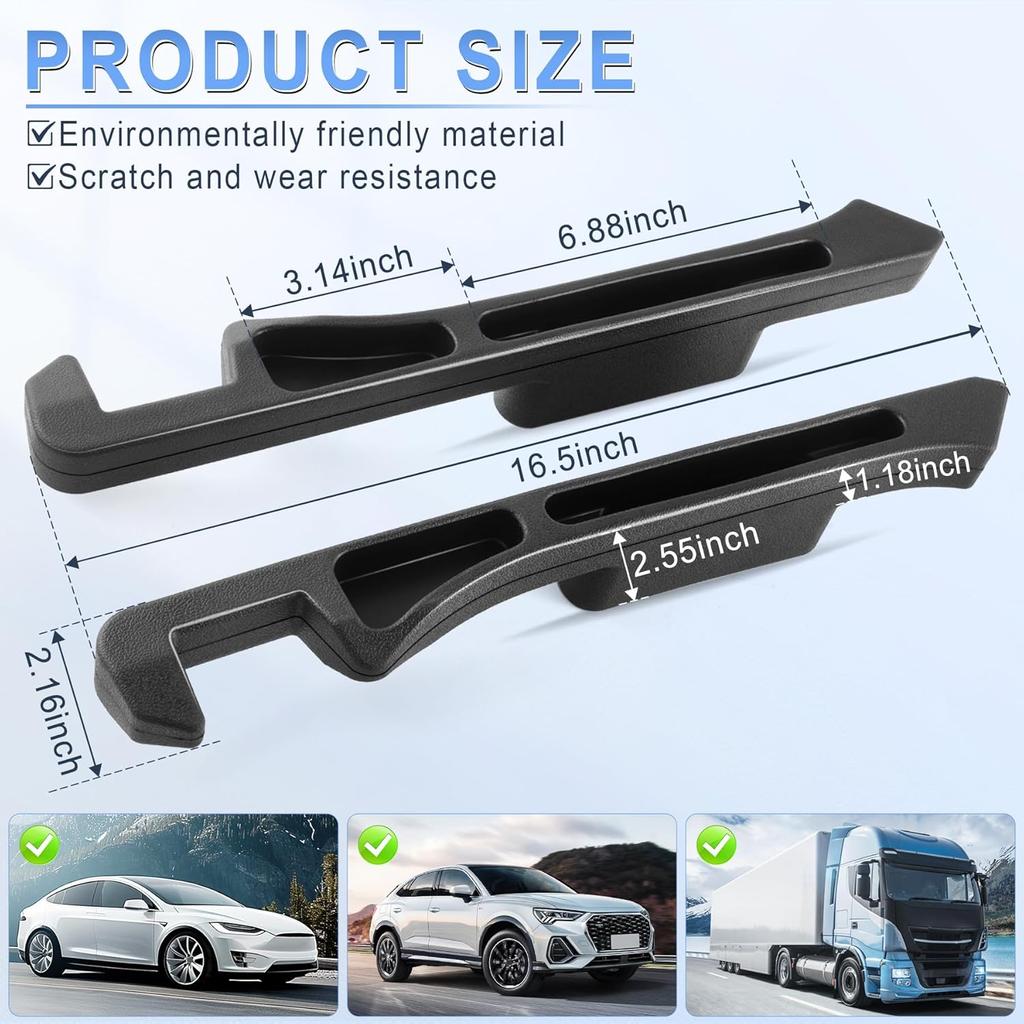 GaRhomxy 2PCS Car Seat Gap Filler Organizer, Universal Fit Gap Stopper For Cars SUV Truck, Prevent Drop Between Seat & Console, Anti-Slip Foam With
