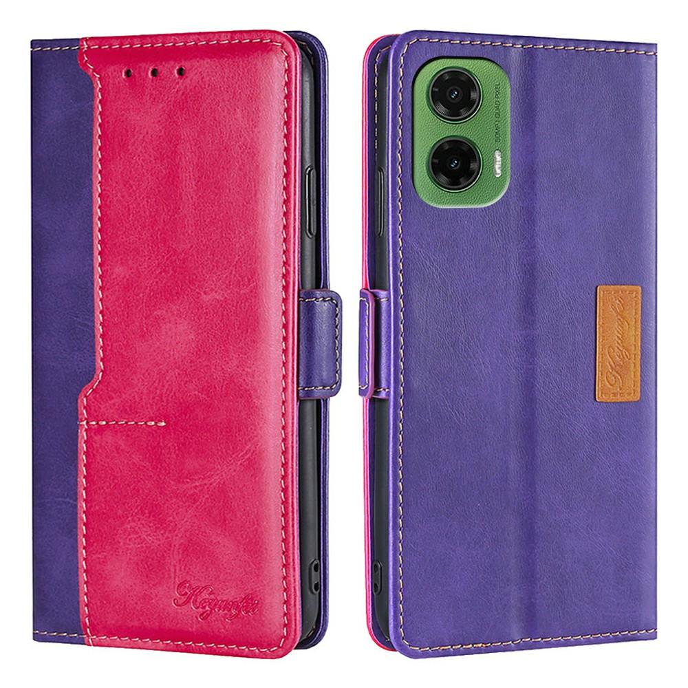 

For Motorola Moto G35 5G Case Contrast Color Wallet Leather Phone Cover E