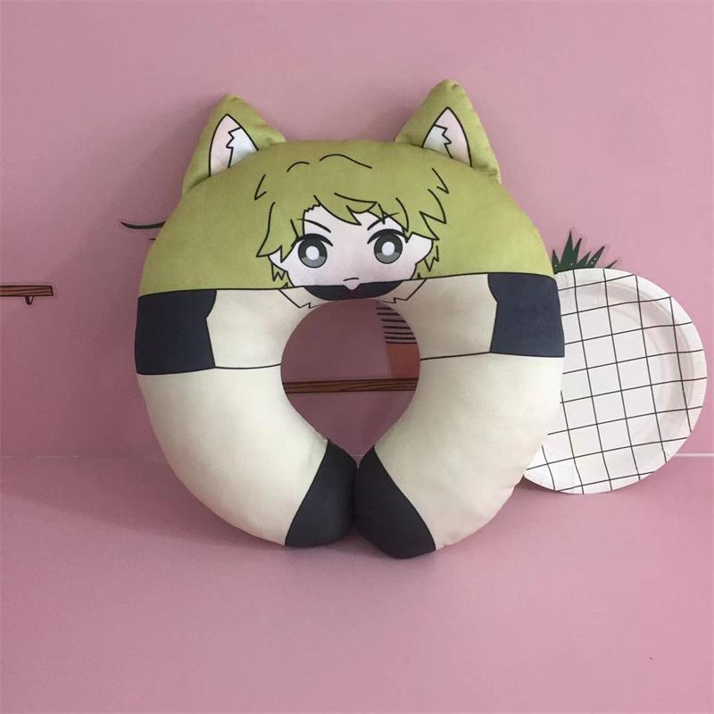 Bungou Stray Dogs Edogawa Rampo Cosplay Seyahat Boyun Yastığı Fyodor Dostoyevsky U Şekilli Peluş Yastık Oyuncak