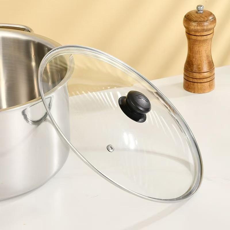 

Жаропрочная Extra Толстая Закаленная Стеклянная Крышка для Кастрюли, Вока, Сковороды - Прозрачная и Взрывозащищенная с Крючком для Плоского Дна. 12cm