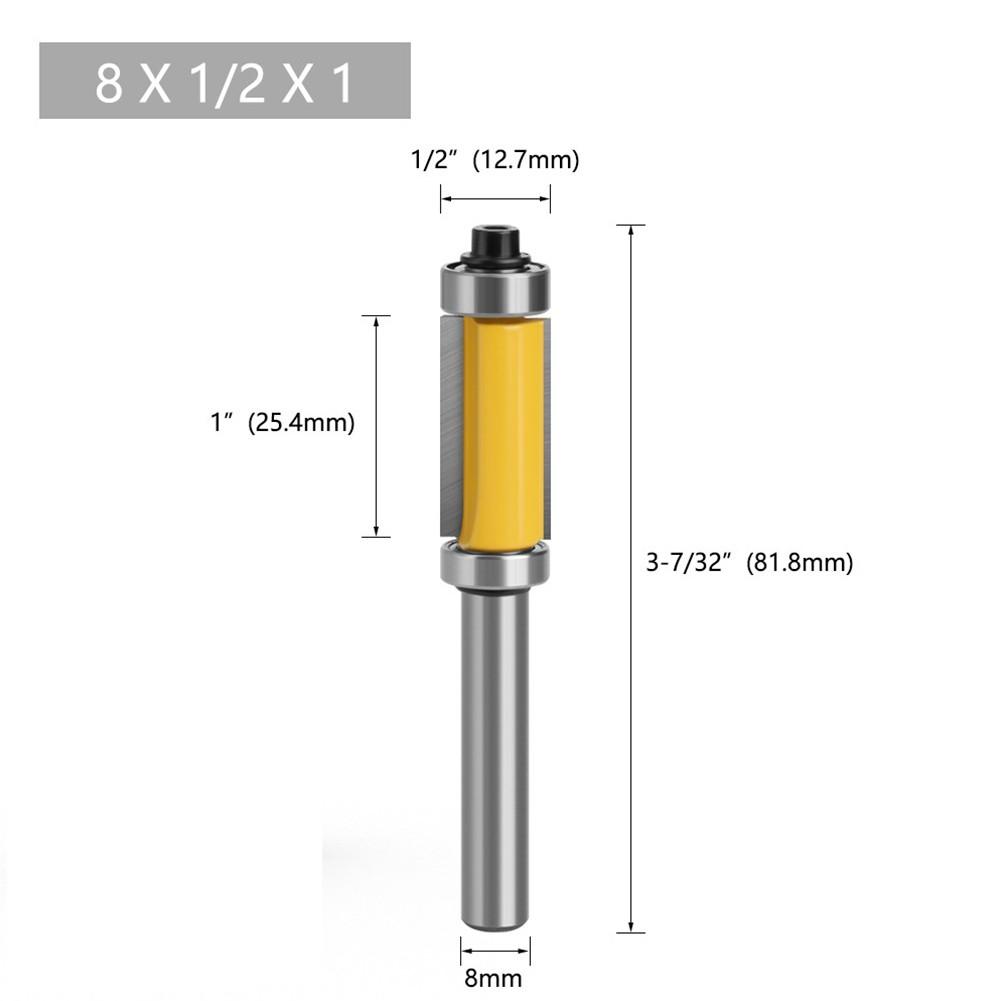 8mm Schaft Oberfräser Bit Hartmetall Bündig Hochwertig Hochwertig