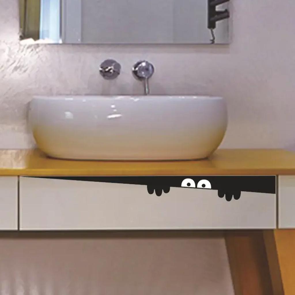 DIY Funny Peek Monster Toilet Seat Bathroom Wall Sticker Car Decal
