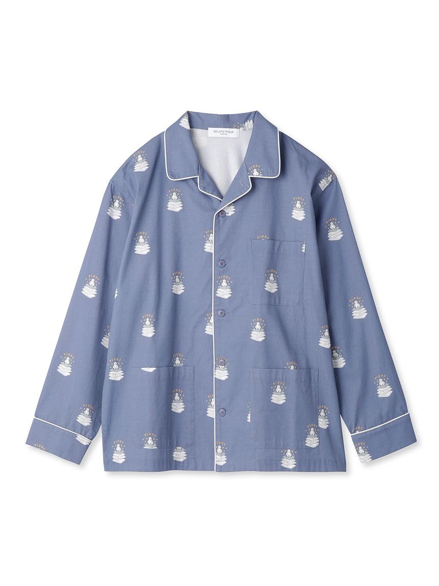

Рубашка HOMME Sleep Bear Pattern PHFT234981 BLU [Gelato Pique] для мужчин
