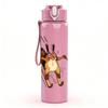 1PC Swinging Monkey Cartoon 750ml Color Plastic Sports Water Bottle Leakproof Flip Straw Lid Suitable for Sports Office Home Use