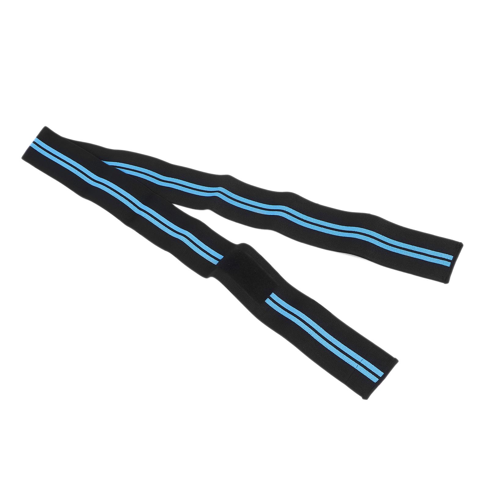 

Sports Knee Wrap Adjustable Compression Knee Brace Support for Weightlifting Leg Training(Black Blue )