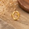 Exaggerated 18K Gold Stainless Steel Ring: European/American Fashion - Simple, High-End Design, Women's Finger Jewelry