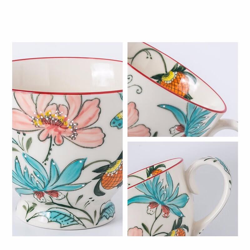 JOYYE Azalea Hand-Painted Ceramic Mug