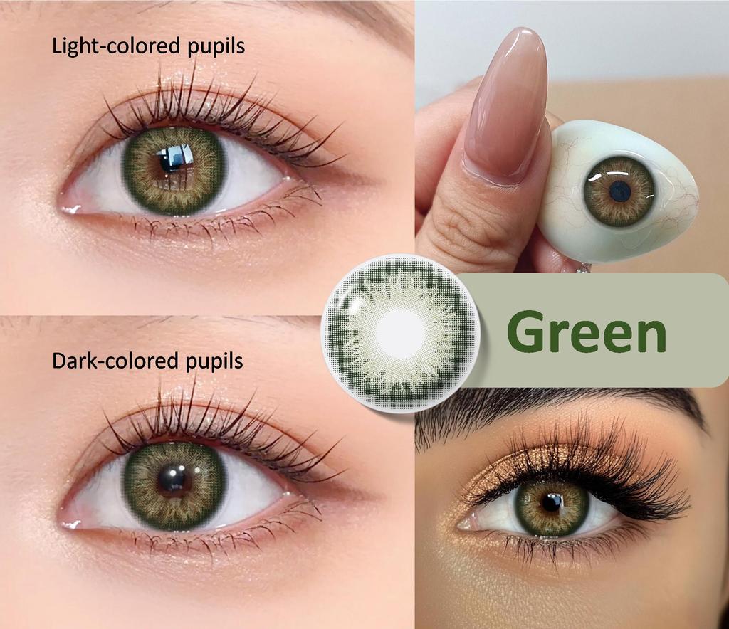 Color Contact Lenses With Soft Colored Lenses 1 Pair 14.2 Mm Natural Color Lenses for Vision Eye Lens