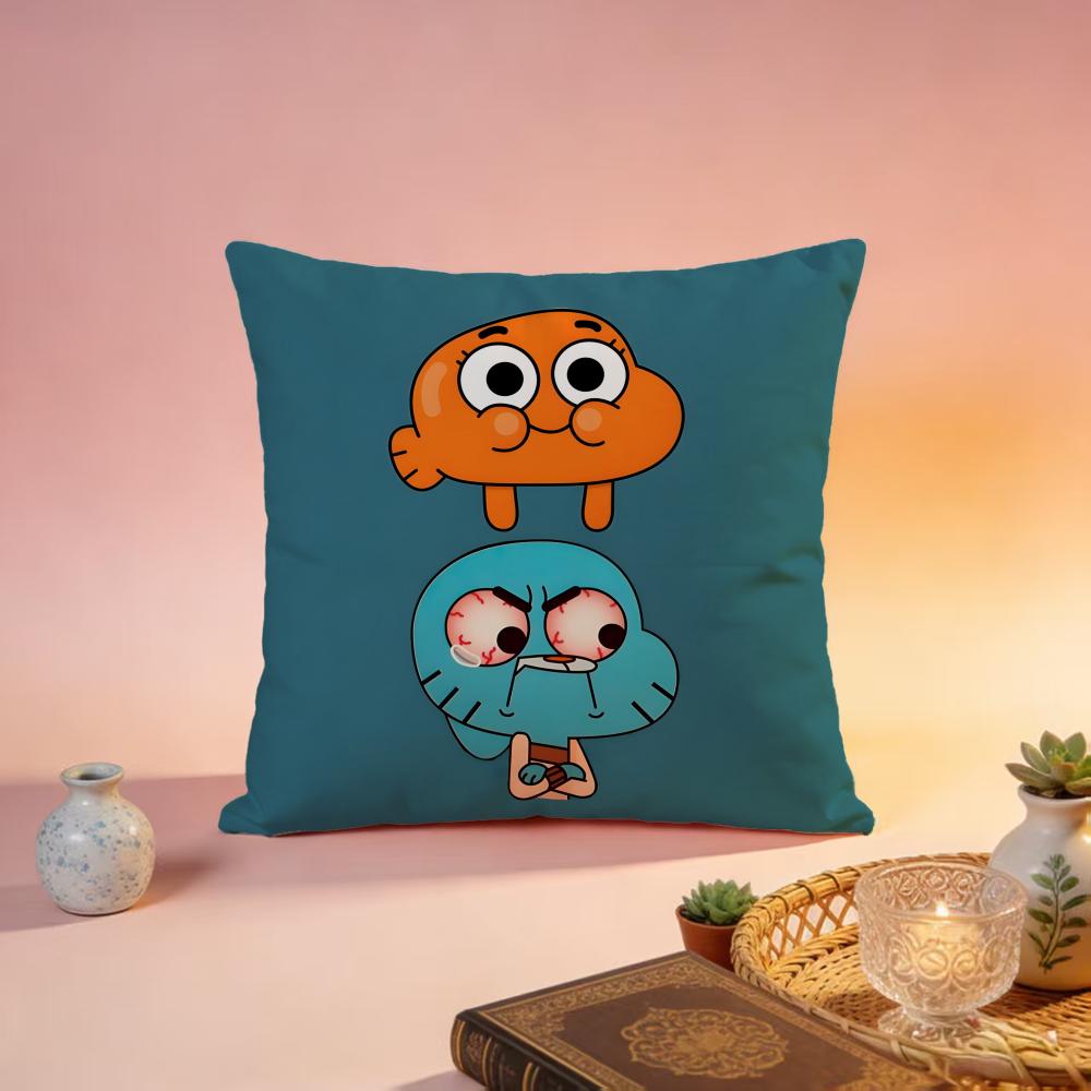 Popular TThe Amazing World of Gumballable Cushion Cover Premium SkinFriendly Pillow Case MultiPurpose for Home Office Travel