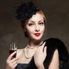 Pack Of 12 Piece Elegant Feather Headpieces Fascinator Headdress For Tea Parties And Special Occasion