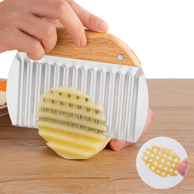 French Fries Cutter Stainless Steel Potato Slicer Vegetable Chopper Veggie Slicer Durable Kitchen Gadgets Cutter
