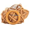 HX6F Adjustable Ethnic Belt For Women Woven Waxed Rope Wide Waistband Stylish Design