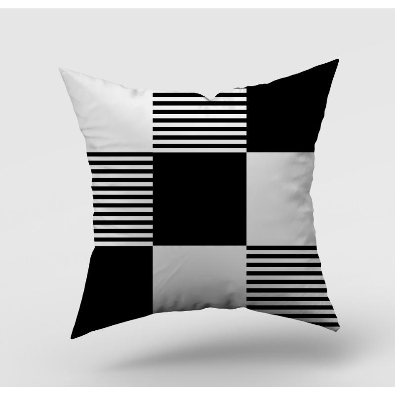 Modern Simple Black and White Geometric Pillow Case Home Sofa Pillow Cushion Cover