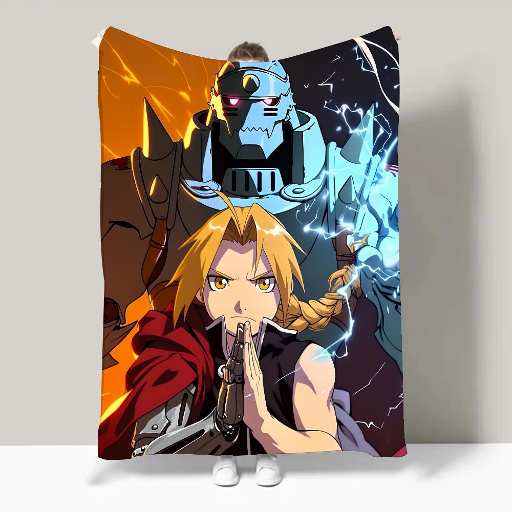 ANIMNE F-Fullmetal A-Alchemist Blanket Perfect Gift For Sofa Office Bed Plane Travel Sleep Read Relax Camping